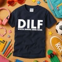 DILF Devoted Involved Loving Father Kids T-Shirt thumb 3