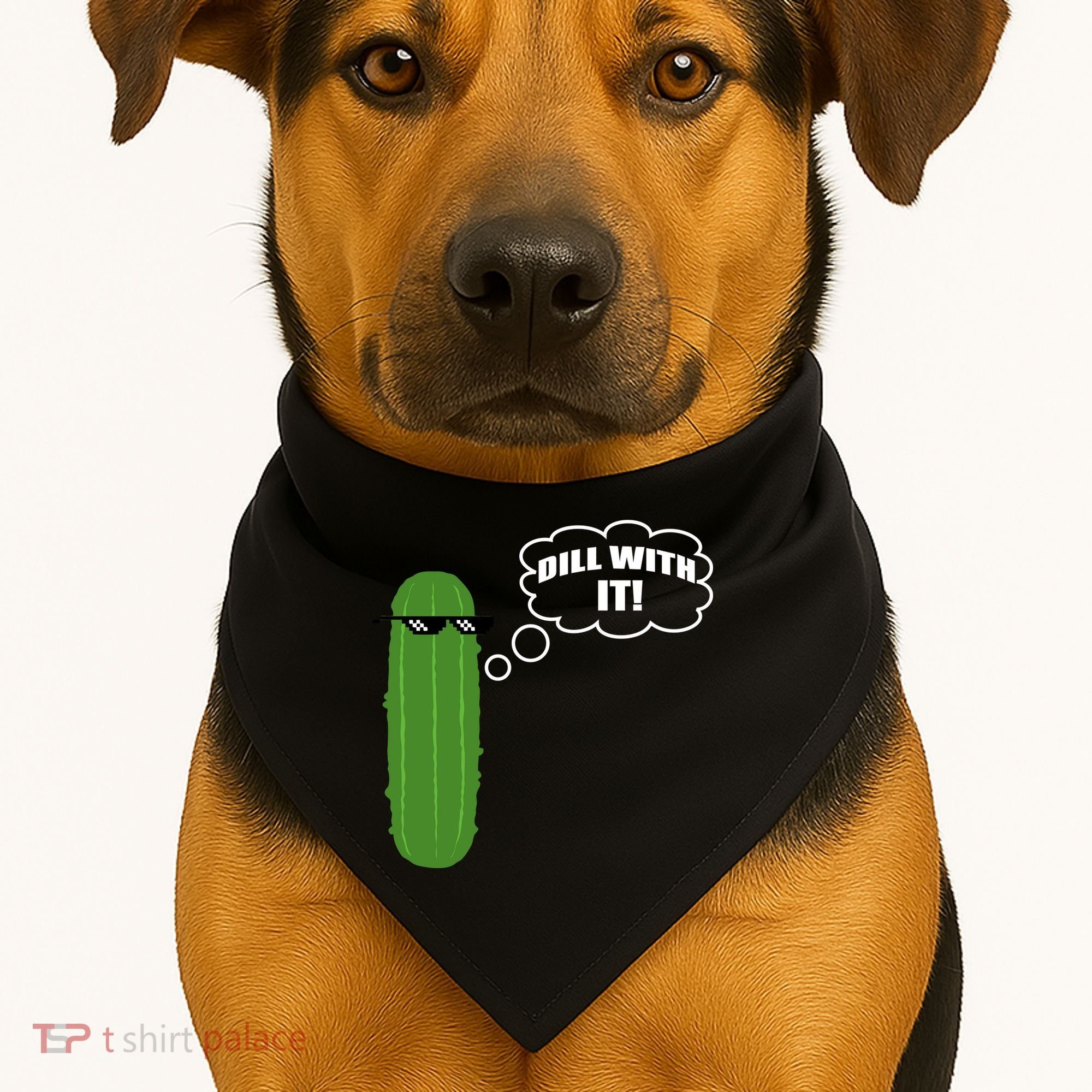 Dill With It Pickle USA-Made Doggie Bandana