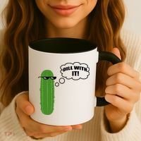 Dill With It Pickle Coffee Mug thumb 3