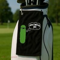 Dill With It Pickle Golf Towel thumb 2
