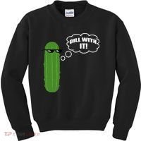 Dill With It Pickle Kids Sweatshirt thumb 0