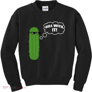 Dill With It Pickle Kids Sweatshirt