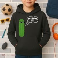 Dill With It Pickle Kids Hoodie thumb 2