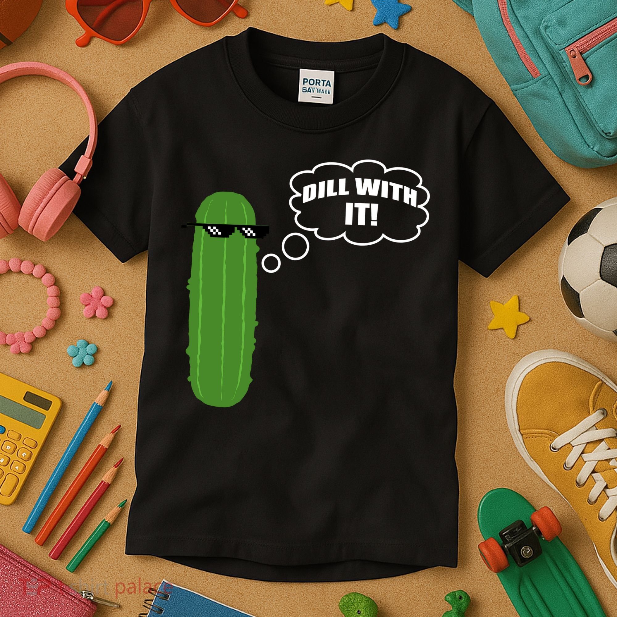 Dill With It Pickle Kids T-Shirt