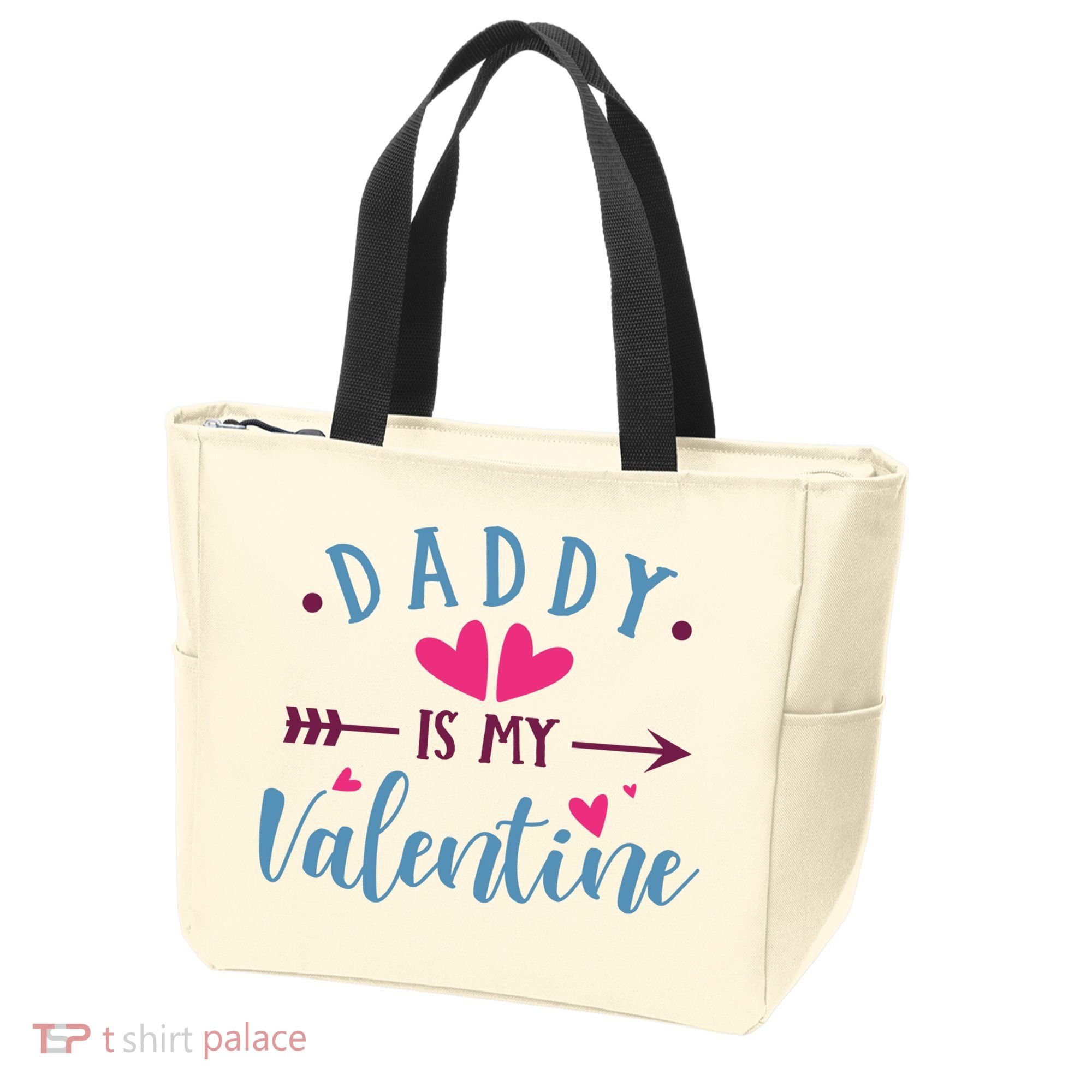 Daddy Is My Valentine Cute Holiday Tote Bag