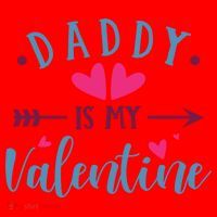 Daddy Is My Valentine Cute Holiday Santa Hat thumb 1