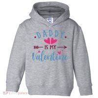 Daddy Is My Valentine Cute Holiday Toddler Hoodie thumb 0