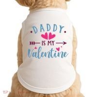 Daddy Is My Valentine Cute Holiday Doggie Tank thumb 0