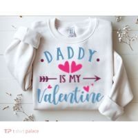 Daddy Is My Valentine Cute Holiday Sweatshirt thumb 2