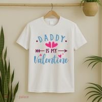 Daddy Is My Valentine Cute Holiday T-Shirt thumb 2