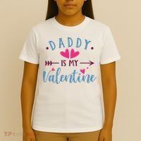 Daddy Is My Valentine Cute Holiday T-Shirt thumb 4