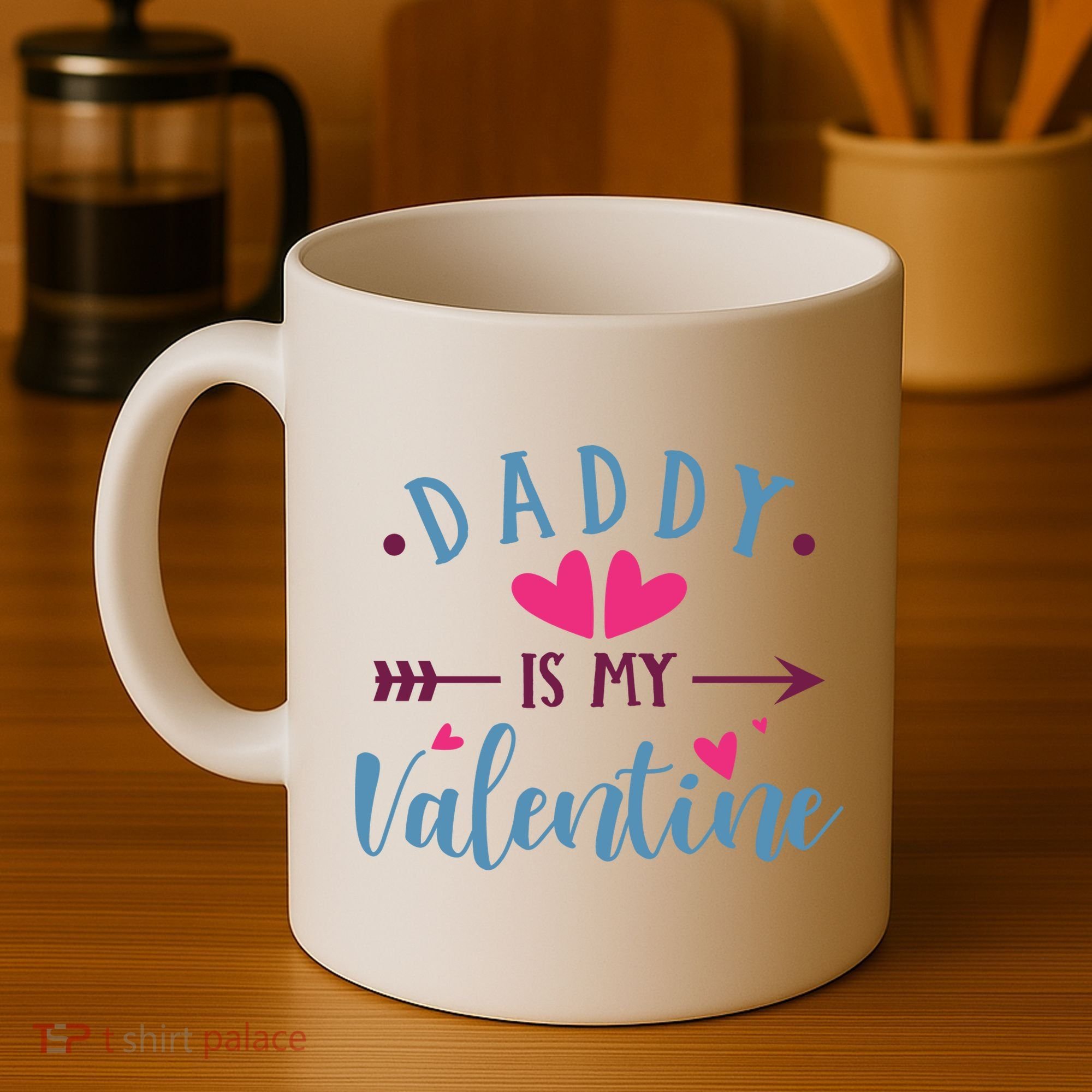 Daddy Is My Valentine Cute Holiday Coffee Mug