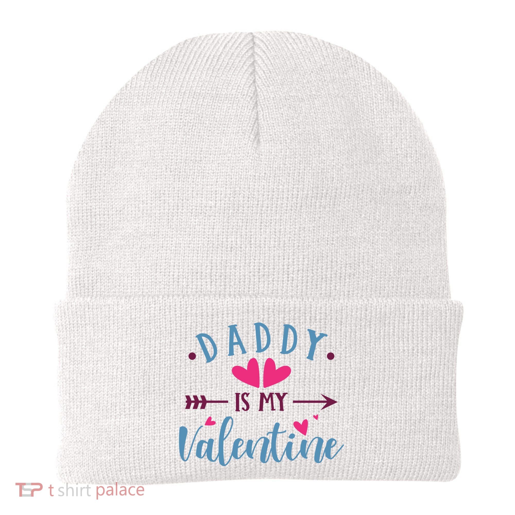 Daddy Is My Valentine Cute Holiday Beanie