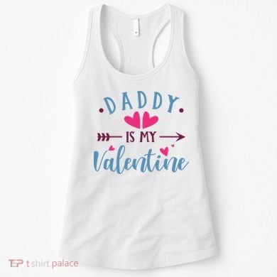 Daddy Is My Valentine Cute Holiday Women's Tank Top