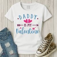 Daddy Is My Valentine Cute Holiday Women's T-Shirt thumb 3