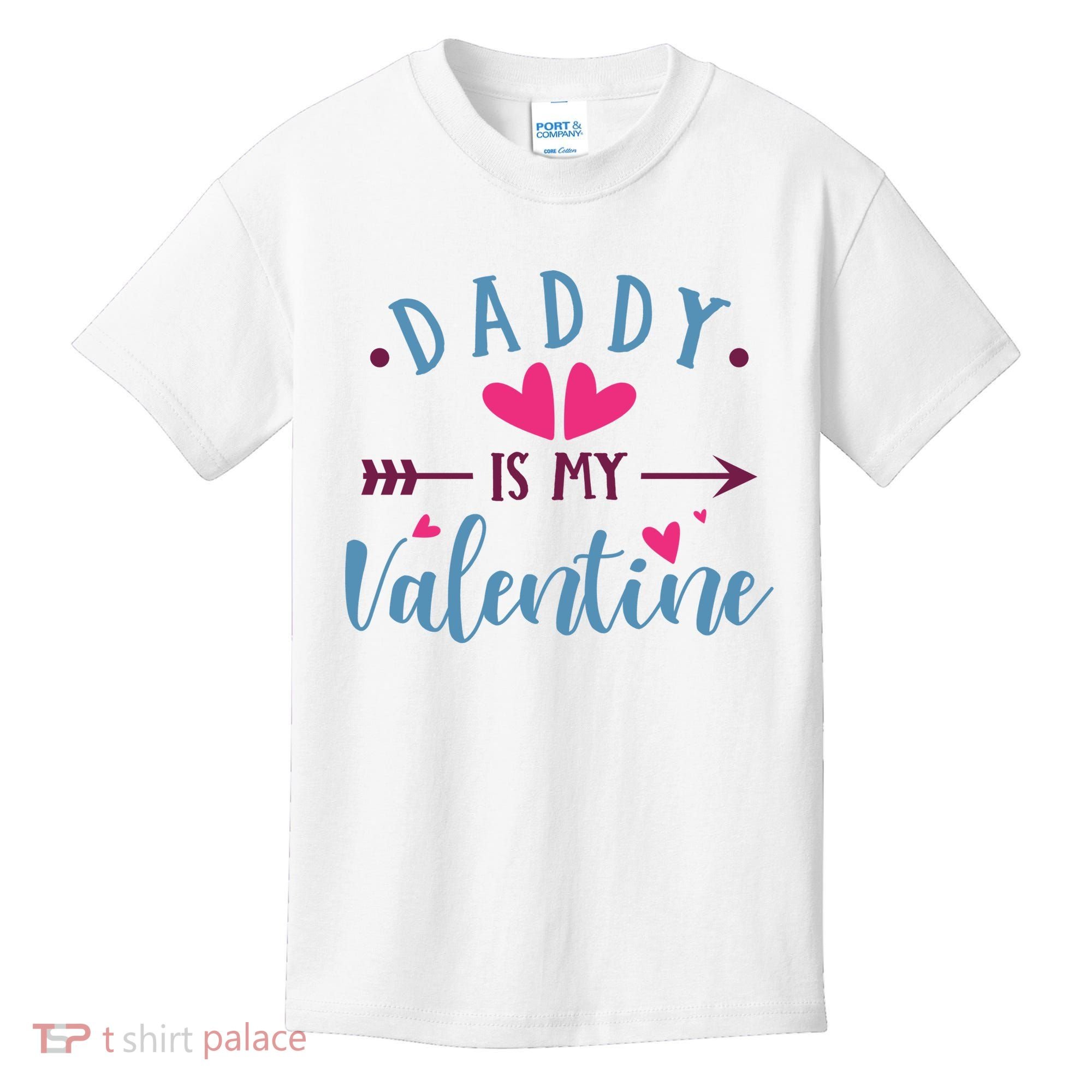 Daddy Is My Valentine Cute Holiday Kids T-Shirt