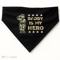 Daddy Is My Hero Military USA-Made Doggie Bandana thumb 0