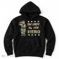 Daddy Is My Hero Military Hoodie thumb 0