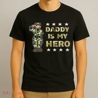 Daddy Is My Hero Military T-Shirt thumb 3
