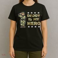 Daddy Is My Hero Military T-Shirt thumb 4