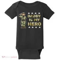 Daddy Is My Hero Military Baby Bodysuit thumb 0