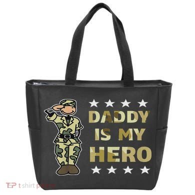Daddy Is My Hero Military Tote Bag