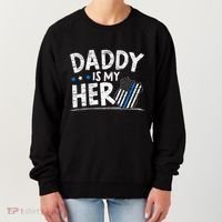 Daddy Is My Hero Police Thin Blue Line Law Enforcement Women's Sweatshirt thumb 0