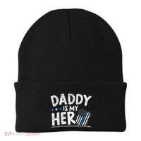Daddy Is My Hero Police Thin Blue Line Law Enforcement Beanie thumb 0