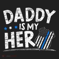 Daddy Is My Hero Police Thin Blue Line Law Enforcement Beanie thumb 2