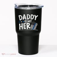 Daddy Is My Hero Police Thin Blue Line Law Enforcement Tumbler thumb 0
