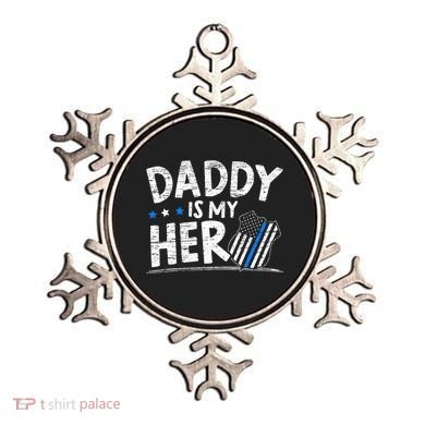 Daddy Is My Hero Police Thin Blue Line Law Enforcement Ornament