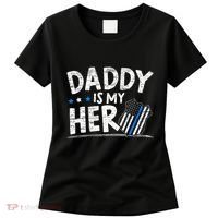 Daddy Is My Hero Police Thin Blue Line Law Enforcement Women's T-Shirt thumb 0