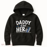 Daddy Is My Hero Police Thin Blue Line Law Enforcement Kids Hoodie thumb 0