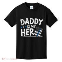 Daddy Is My Hero Police Thin Blue Line Law Enforcement Kids T-Shirt thumb 0