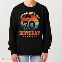Diving Into My 70th Birthday Sky Diving Parachute Lover Women's Sweatshirt thumb 0