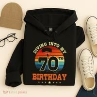 Diving Into My 70th Birthday Sky Diving Parachute Lover Hoodie thumb 4