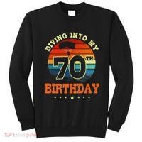 Diving Into My 70th Birthday Sky Diving Parachute Lover Sweatshirt thumb 0