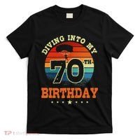 Diving Into My 70th Birthday Sky Diving Parachute Lover T-Shirt thumb 0