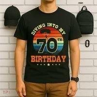 Diving Into My 70th Birthday Sky Diving Parachute Lover T-Shirt thumb 6