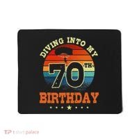 Diving Into My 70th Birthday Sky Diving Parachute Lover Mousepad thumb 0
