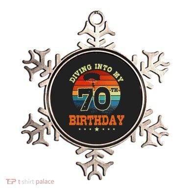 Diving Into My 70th Birthday Sky Diving Parachute Lover Ornament
