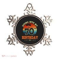 Diving Into My 70th Birthday Sky Diving Parachute Lover Ornament thumb 0
