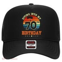 Diving Into My 70th Birthday Sky Diving Parachute Lover Hat thumb 0
