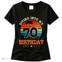 Diving Into My 70th Birthday Sky Diving Parachute Lover Women's T-Shirt thumb 0