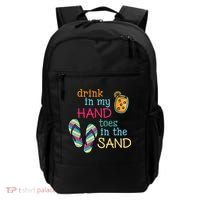 Drink In My Hand Toes In The Sand Summer Beach Backpack thumb 0