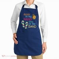 Drink In My Hand Toes In The Sand Summer Beach Apron thumb 2