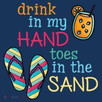 Drink In My Hand Toes In The Sand Summer Beach Women's Tank Top thumb 5