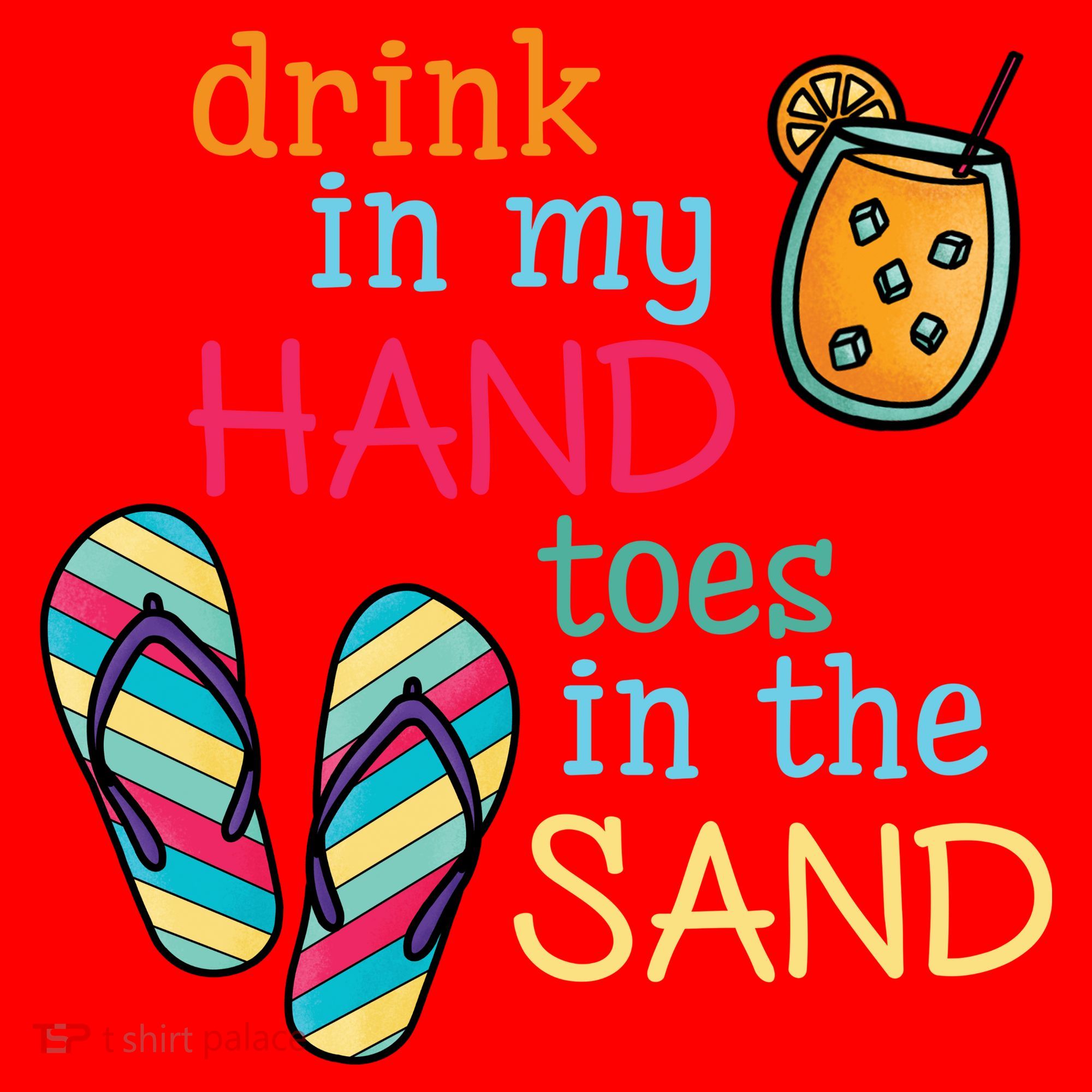 Drink In My Hand Toes In The Sand Summer Beach Santa Hat