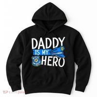 Daddy Is My Hero S Police Thin Blue Line Law Enforcement Hoodie thumb 0