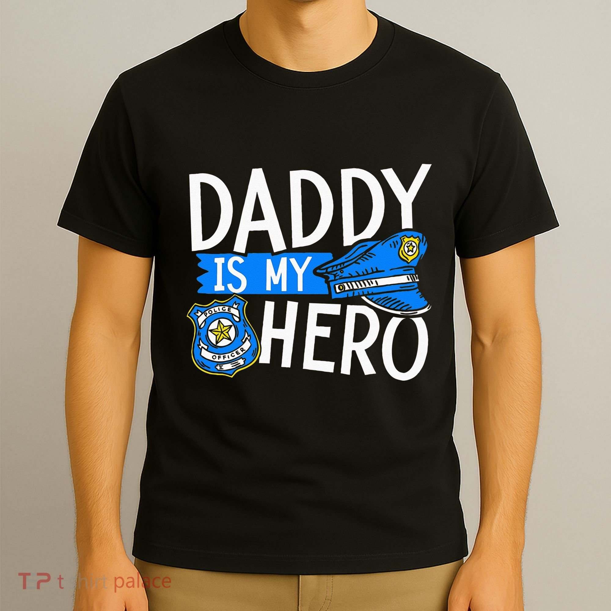 Daddy Is My Hero S Police Thin Blue Line Law Enforcement T-Shirt